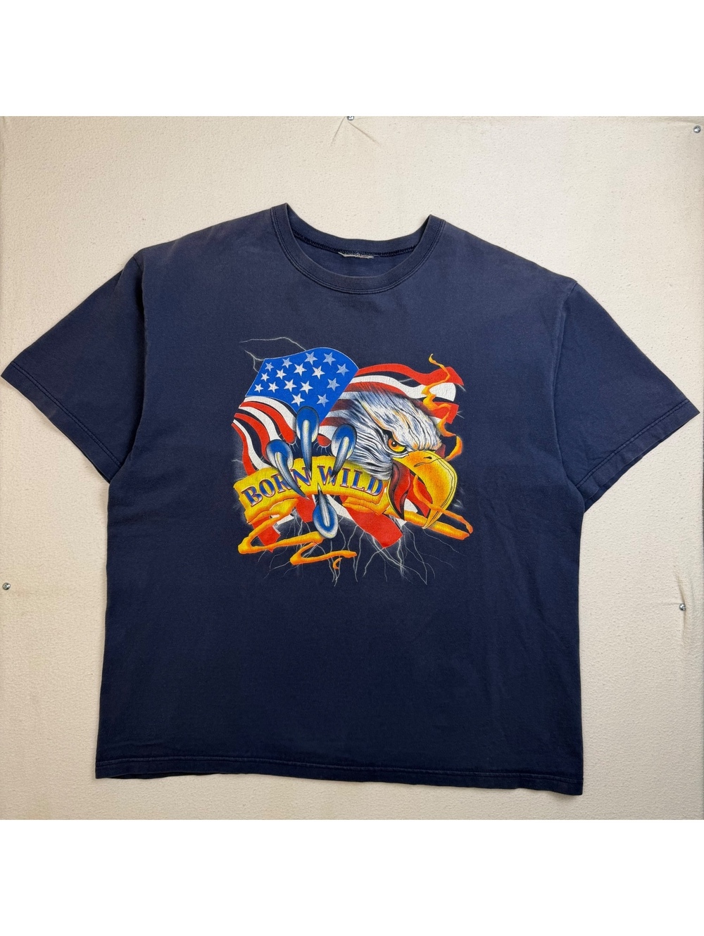 Vintage Patriotic Born Wild America Tee Men's XL